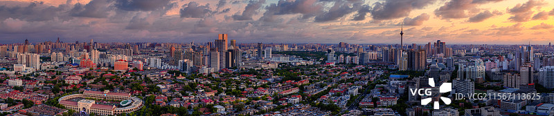 天津晚霞图片素材