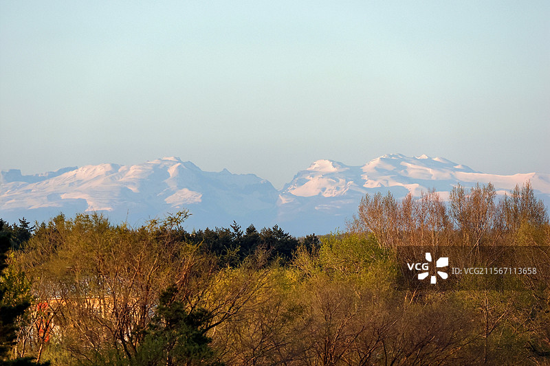 长白山远眺图片素材