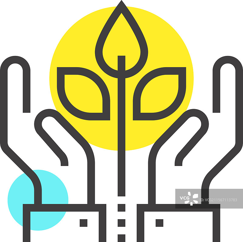 商业增长平稳线条网页图标概念图片素材