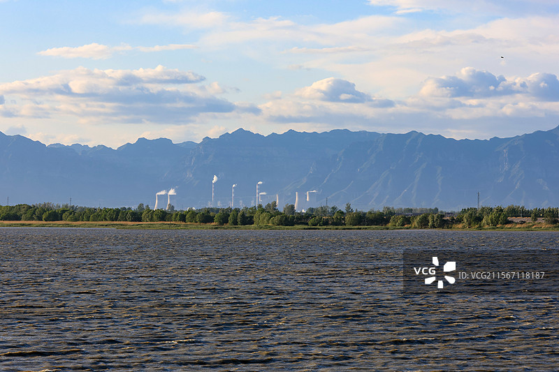 孟州市白墙水库初夏风光图片素材