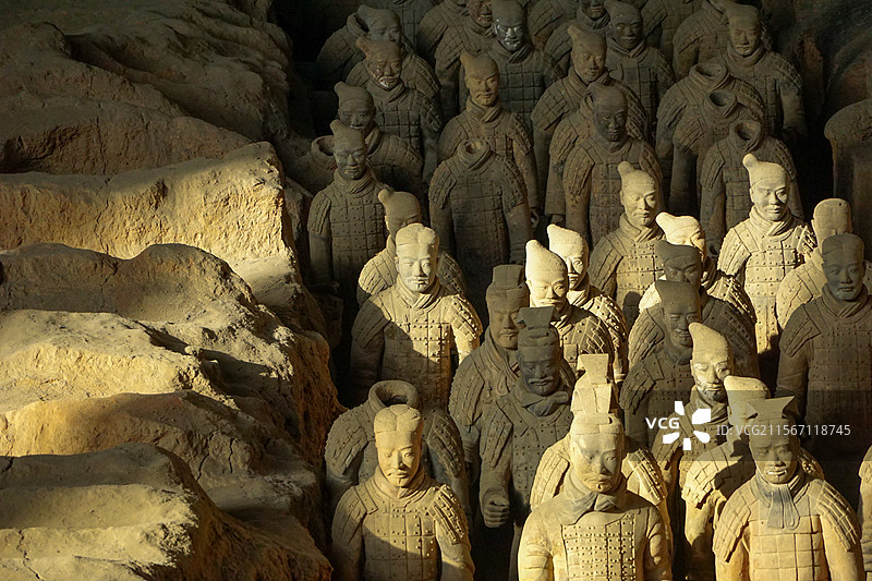 秦陵兵马俑一号坑图片素材
