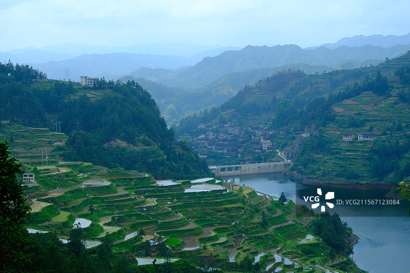 黔东南雷山梯田图片素材
