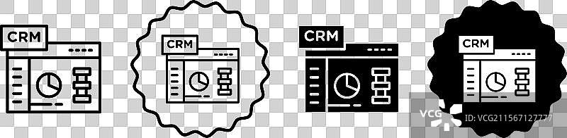 CRM图标符号集合 简单的CRM标志图片素材