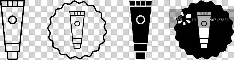 奶油管图标符号集合图片素材