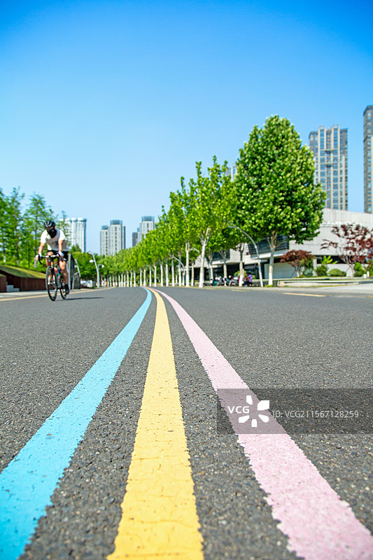 南京眼旅游区骑行道图片素材
