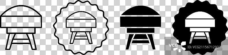 脚凳图标符号集合图片素材