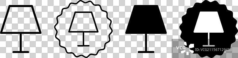 灯具图标符号集合 简单灯具标志图片素材