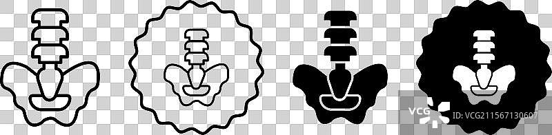 盆腔区域图标符号集合图片素材