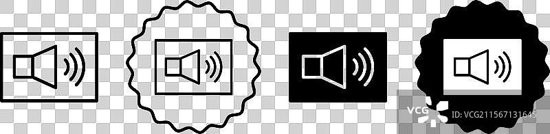 隔音墙图标符号集合图片素材