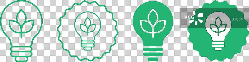 可持续生态能源图标符号集图片素材