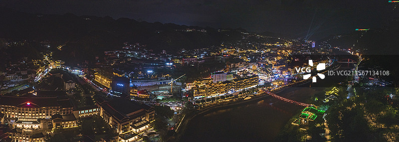 贵州茅台镇夜景图片素材