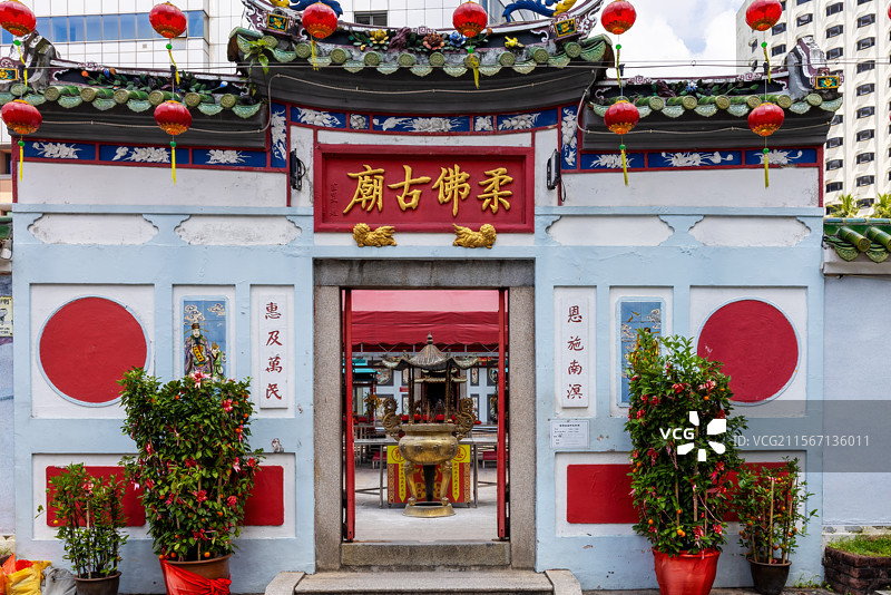 马来西亚华族柔佛古庙图片素材