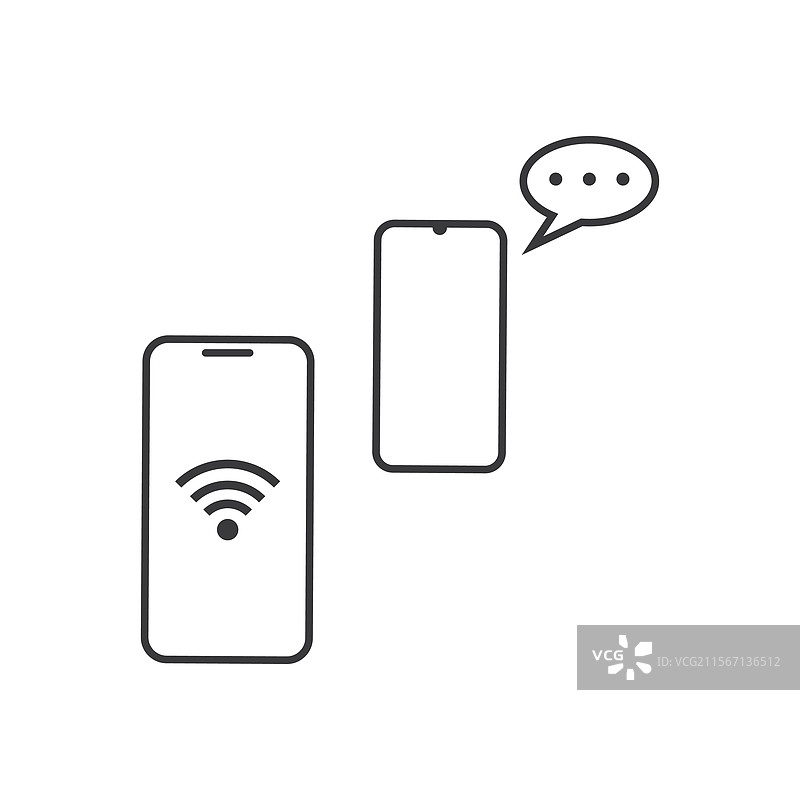 电话图标扁平设计图片素材