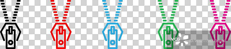拉链工具图标标志集图片素材