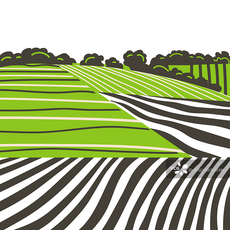 小丘陵上的绿草地盐碱草甸图片素材