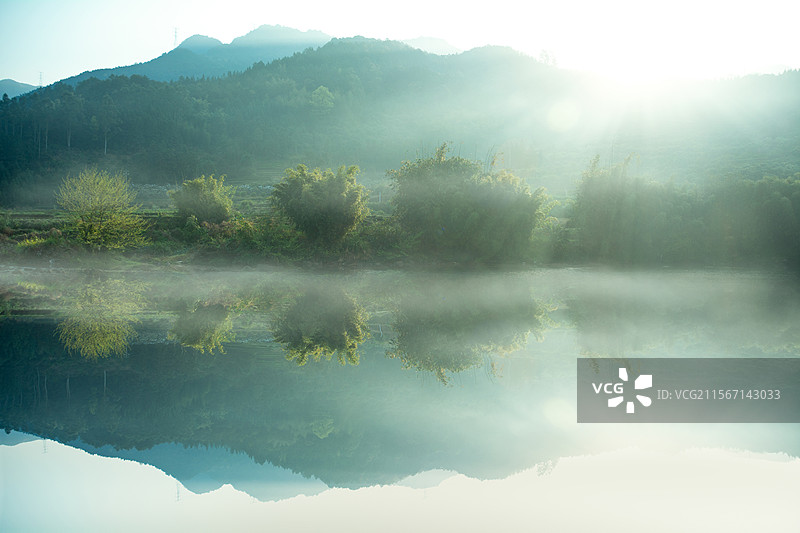 森林湖泊自然山水风光 福建宁德市风光图片素材