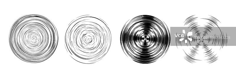 四种旋转的旋转模式，漫画风格图片素材