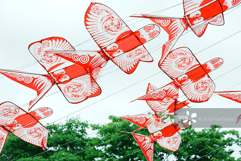 绍兴，大禹陵景区，风筝，江南水乡图片素材