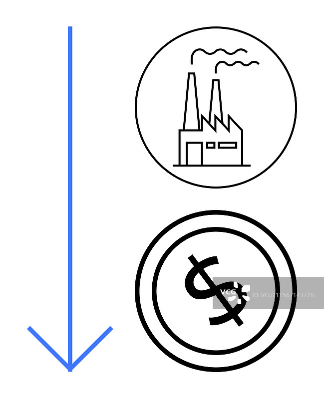 工业收入下降的表现图片素材