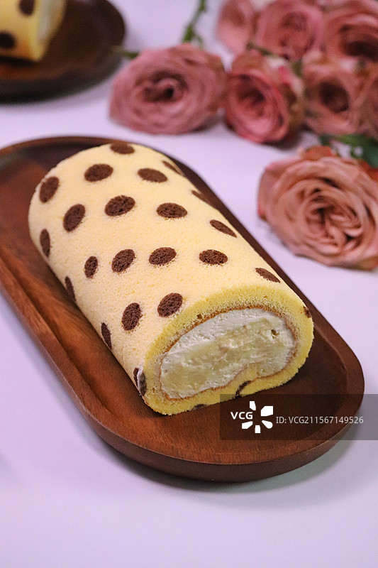 榴莲蛋糕卷图片素材
