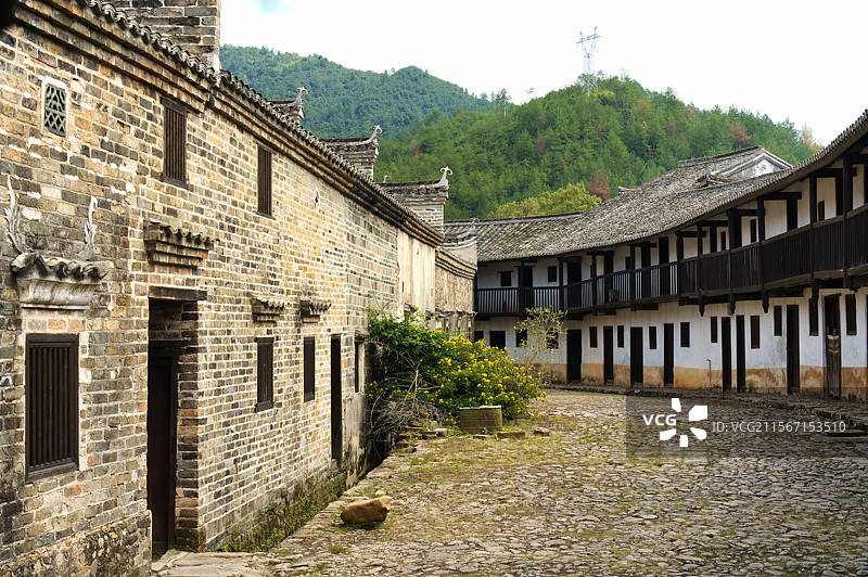 江西赣州龙南乌石围古朴风光图片素材