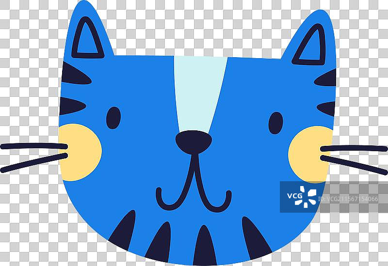 带有图案的猫脸图片素材