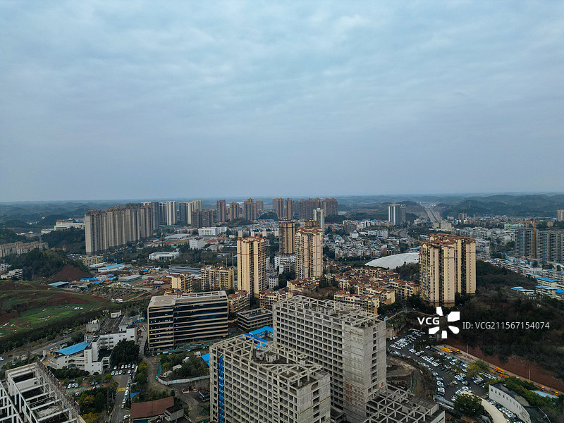 资阳市 雁江区 俊兴路 兰家坡 沱江 东岳山 航拍图片素材