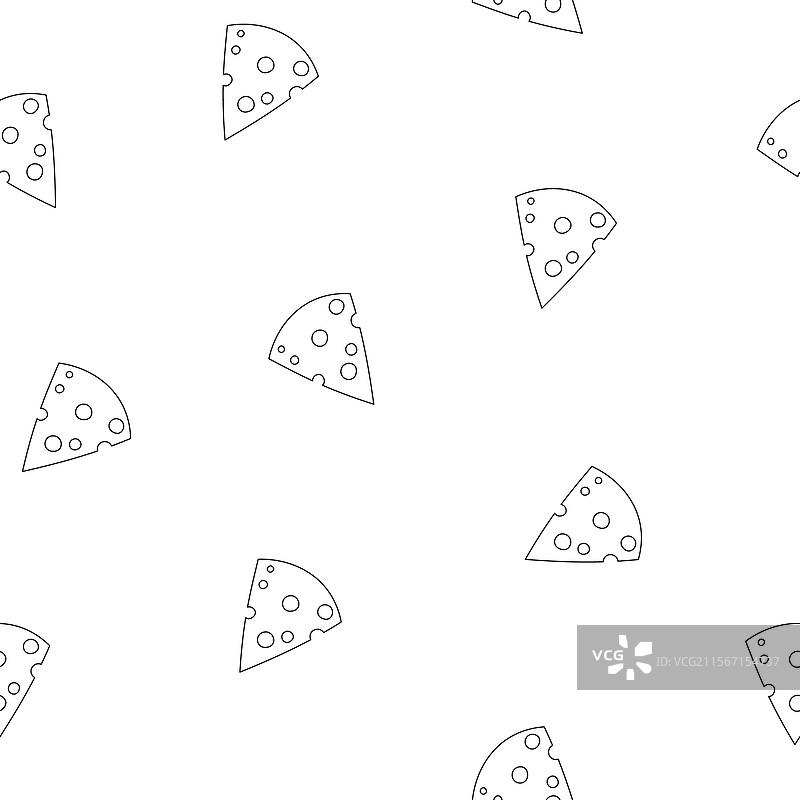奶酪切片无缝图案涂色页图片素材