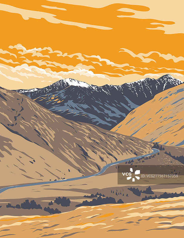 新西兰皇后镇的卡瓦劳Remarkables山脉图片素材