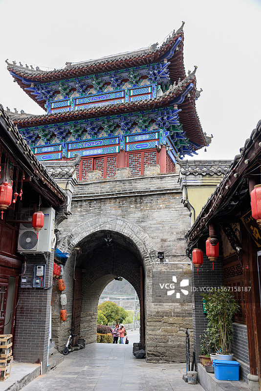 陕西省安康市石泉县汉江石泉古城图片素材