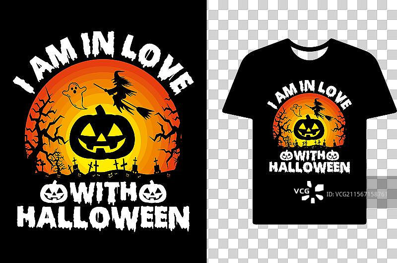 万圣节T恤设计图片素材