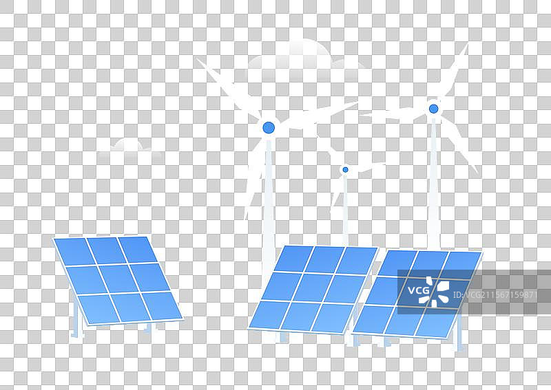 太阳能和电力发电图片素材