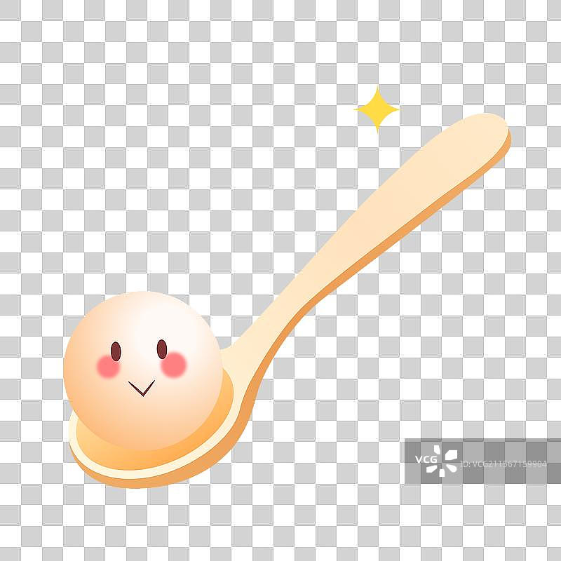 勺子中的汤圆图片素材