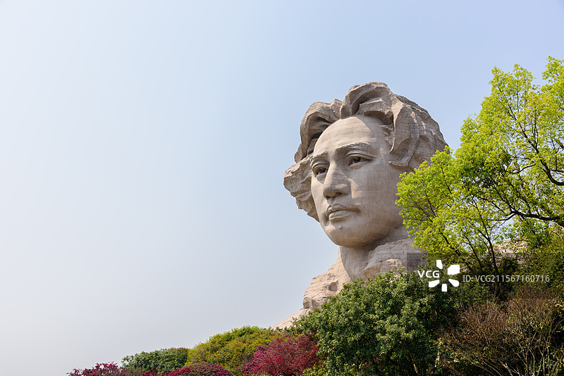 长沙橘子洲头旅游区毛主席雕像图片素材