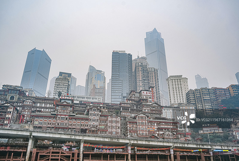 重庆-洪崖洞旅游客运码头图片素材