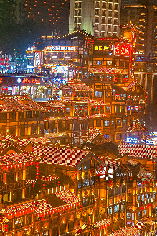 重庆-洪崖洞民俗风貌区图片素材