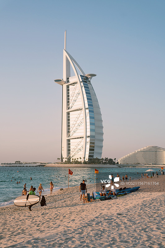 迪拜旅行 帆船酒店图片素材