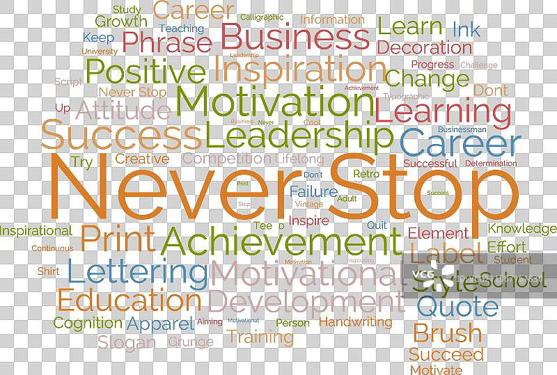 永不停止的词云模板商业概念图片素材