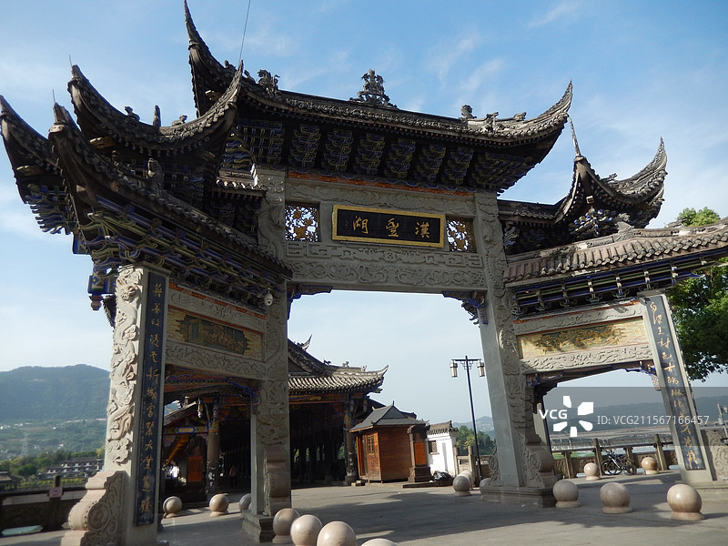 重庆开州区风雨廊桥国家水利部公布第十二批国家水利风景区名单，开县汉丰湖水利工程--水位调节坝在列图片素材