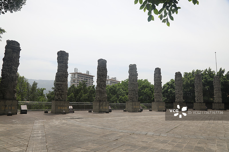 2025年5月重庆市开州区刘伯承同志纪念馆，位于开州区汉丰街道盛山公园内，于1990年12月奠基，图片素材