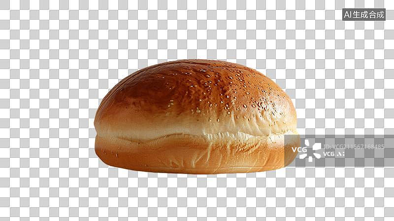 【AI数字艺术】松软诱人的汉堡面包  金黄酥脆的烘焙美味面包   蓬松现做的黄油芝麻吐司面包图片素材