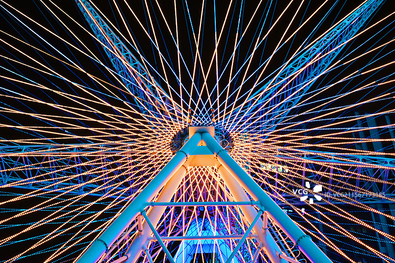 摩天轮夜景图片素材