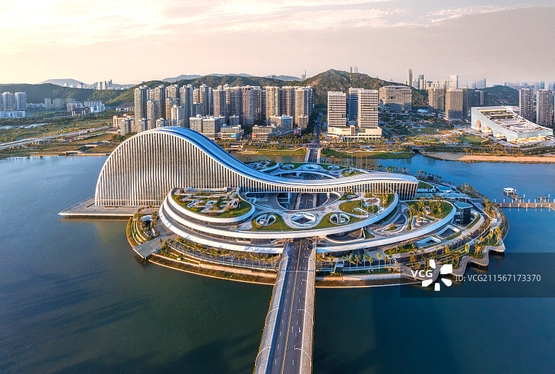 珠海横琴粤澳深度合作区天沐河琴台图片素材