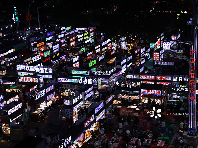 正定小商品夜市图片素材