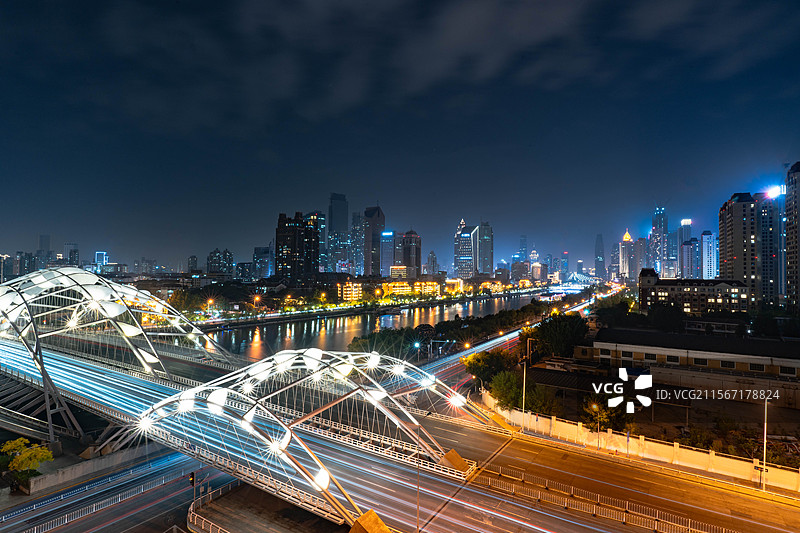 天津海河夜景图片素材