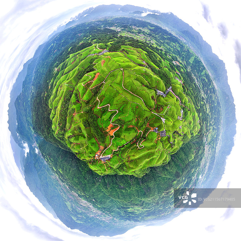 木耳山茶园图片素材