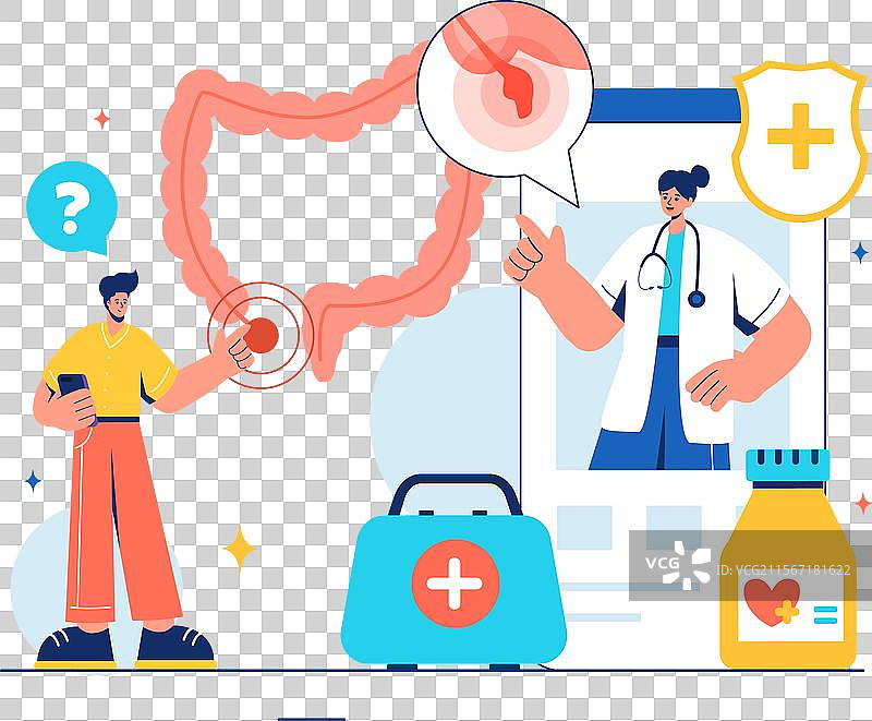 肛肠科医生进行结肠镜检查图片素材