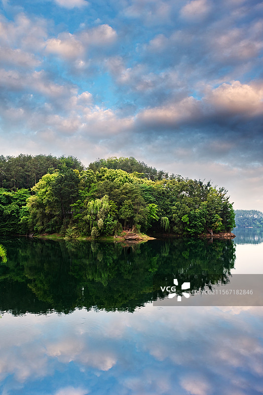 四川黑龙滩水库自然风光图片素材