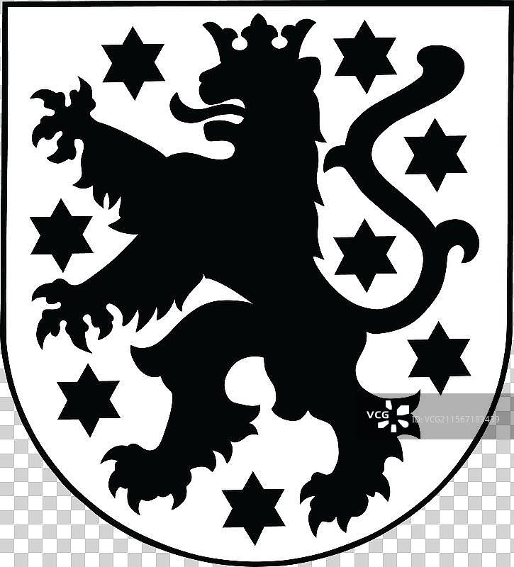 图林根州徽轮廓图片素材