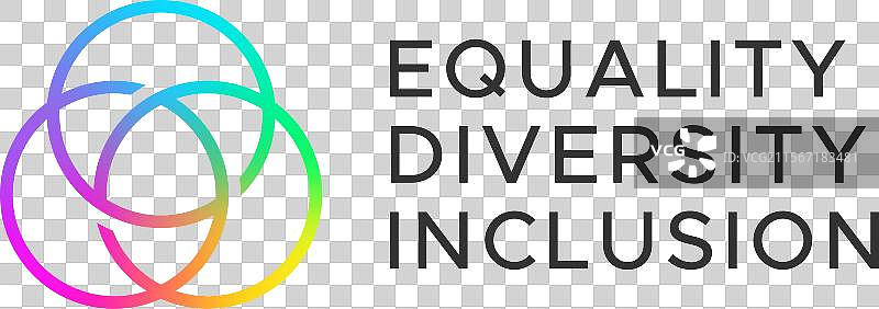 圆形标志，象征平等、多样性和包容性图片素材